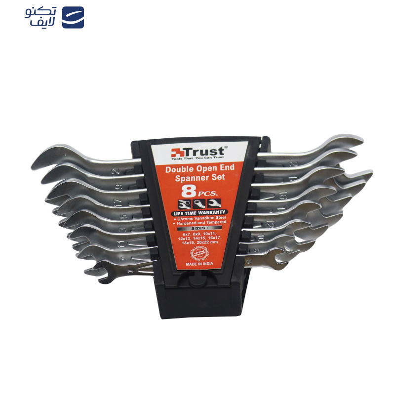 آچار دو سر تخت تراست مدل YP-08 مجموعه 8 عددی آچار دو سر تخت تراست مدل YP-08 مجموعه 8 عددی
