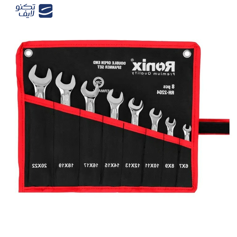 آچار دو سر تخت رونیکس مدل RH-2204 مجموعه 8 عددی آچار دو سر تخت رونیکس مدل RH-2204 مجموعه 8 عددی