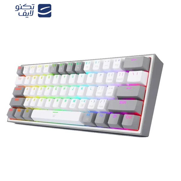کیبورد مخصوص بازی ردراگون مدل FIZZ K617 WHITE/GREY
