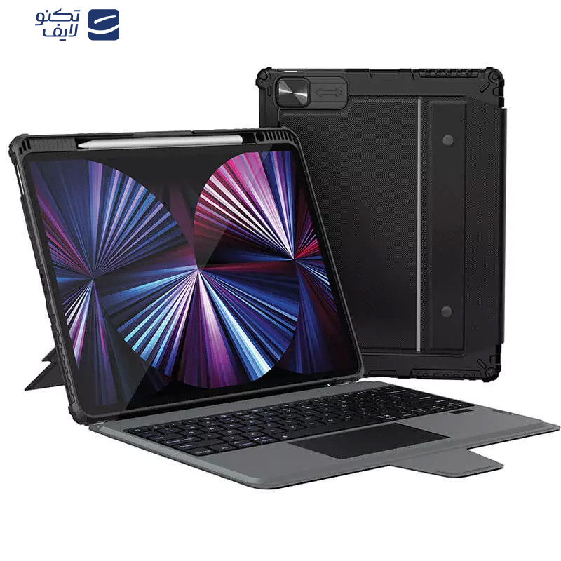 کیف کلاسوری کیبورد دار نیلکین مدل Bumper Combo Backlit Keyboard مناسب برای تبلت اپل iPad Air 13 2025 / iPad Air 13 2024 / iPad Pro 12.9 2022 / 2021 / 2020 کیف کلاسوری کیبورد دار نیلکین مدل Bumper Combo Backlit Keyboard مناسب برای تبلت اپل iPad Air 13 2025 / iPad Air 13 2024 / iPad Pro 12.9 2022 / 2021 / 2020