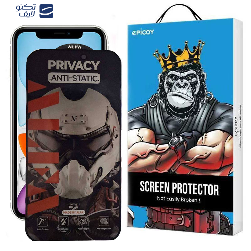 محافظ صفحه نمایش حریم شخصی اپیکوی مدل Alpha مناسب برای گوشی موبایل اپل iPhone 11 / XR محافظ صفحه نمایش حریم شخصی اپیکوی مدل Alpha مناسب برای گوشی موبایل اپل iPhone 11 / XR