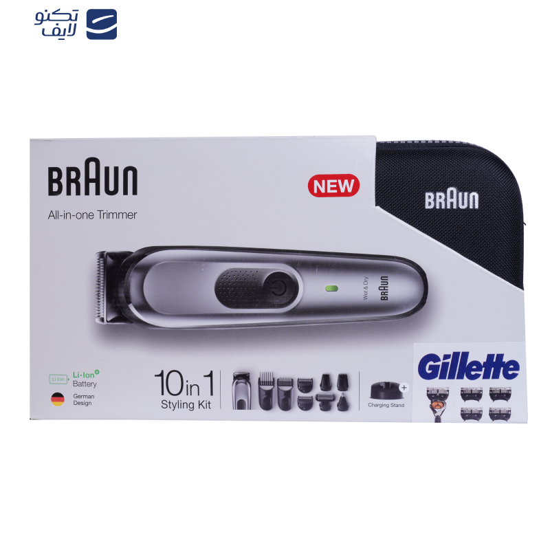 ماشین اصلاح موی سر و صورت براون مدل MGK7920plus به همراه خود تراش ژیلت مدل Razor ماشین اصلاح موی سر و صورت براون مدل MGK7920plus به همراه خود تراش ژیلت مدل Razor
