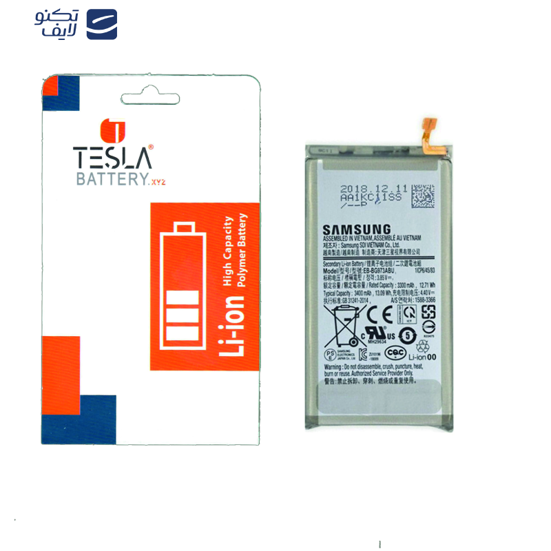 باتری موبایل مدل EB-BG973ABU ظرفیت 3400 میلی امپر ساعت مناسب برای گوشی موبایل سامسونگ Galaxy S10 باتری موبایل مدل EB-BG973ABU ظرفیت 3400 میلی امپر ساعت مناسب برای گوشی موبایل سامسونگ Galaxy S10