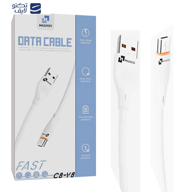 کابل تبدیل USB به لایتنینگ مازارس مدل C8IP طول 1 متر کابل تبدیل USB به لایتنینگ مازارس مدل C8IP طول 1 متر