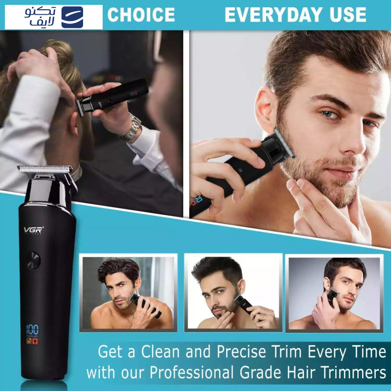 ماشین اصلاح موی سر و صورت وی جی ار مدل PROFESSIONAL V_00937 ماشین اصلاح موی سر و صورت وی جی ار مدل PROFESSIONAL V_00937