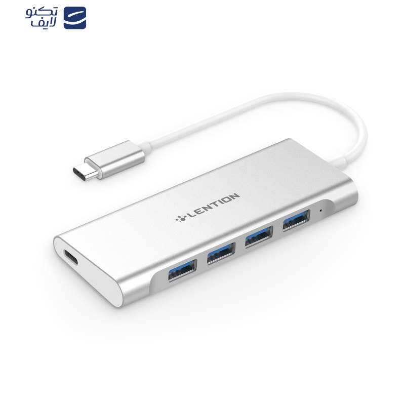 هاب 5 پورت USB-C لنشن مدل CB-TP-C31-SIL هاب 5 پورت USB-C لنشن مدل CB-TP-C31-SIL