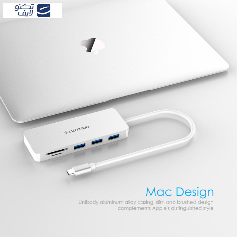 هاب 5 پورت USB-C لنشن مدل C15 هاب 5 پورت USB-C لنشن مدل C15