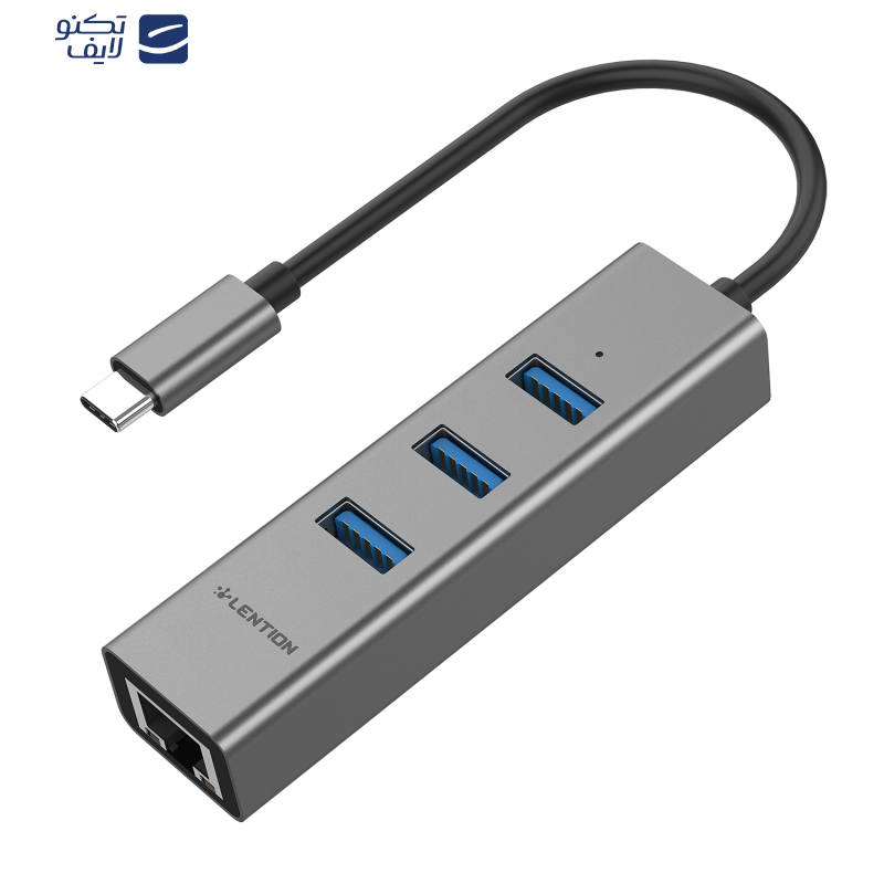هاب 4 پورت USB-C لنشن مدل C23-S هاب 4 پورت USB-C لنشن مدل C23-S