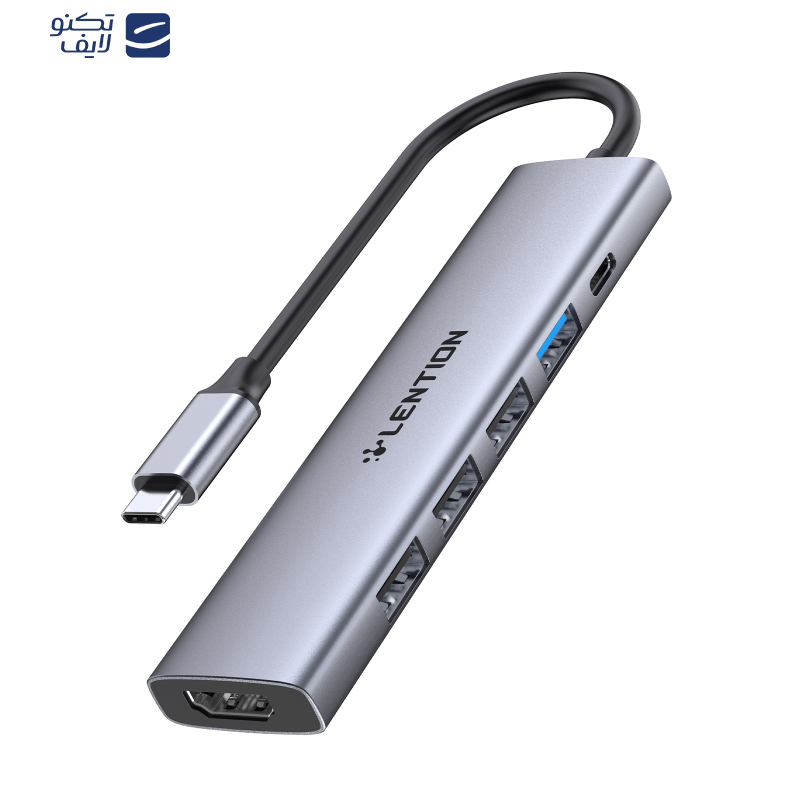 هاب 6 پورت USB-C لنشن مدل Ch17 هاب 6 پورت USB-C لنشن مدل Ch17