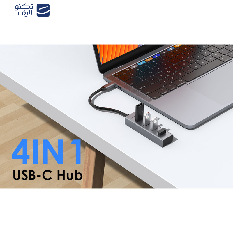 هاب 4 پورت USB-C لنشن مدل C22S هاب 4 پورت USB-C لنشن مدل C22S