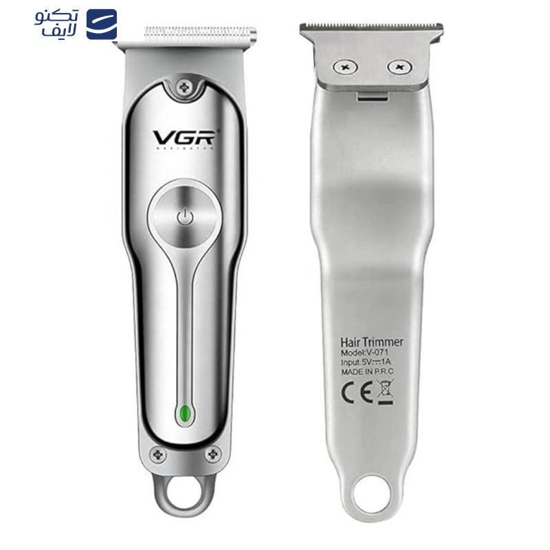 ماشین اصلاح موی سر و صورت وی جی ار مدل 071 به همراه تیغه یدک بسته 2 عددی ماشین اصلاح موی سر و صورت وی جی ار مدل 071 به همراه تیغه یدک بسته 2 عددی