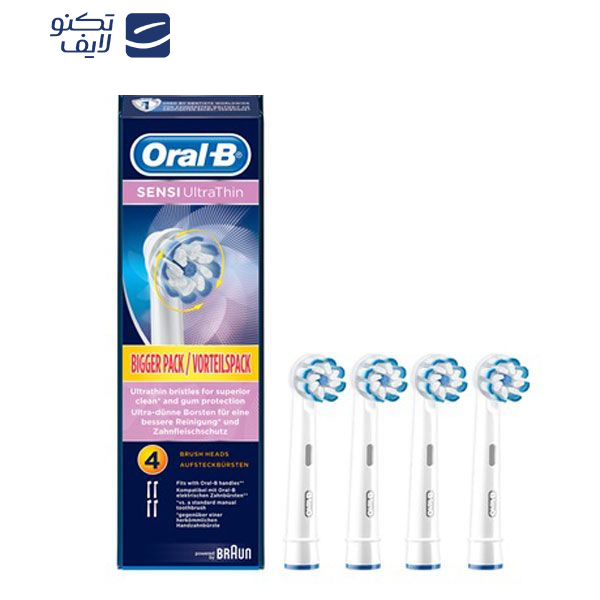 سری یدک مسواک برقی اورال-بی مدل SENSI ULTRATHIN بسته 4 عددی سری یدک مسواک برقی اورال-بی مدل SENSI ULTRATHIN بسته 4 عددی