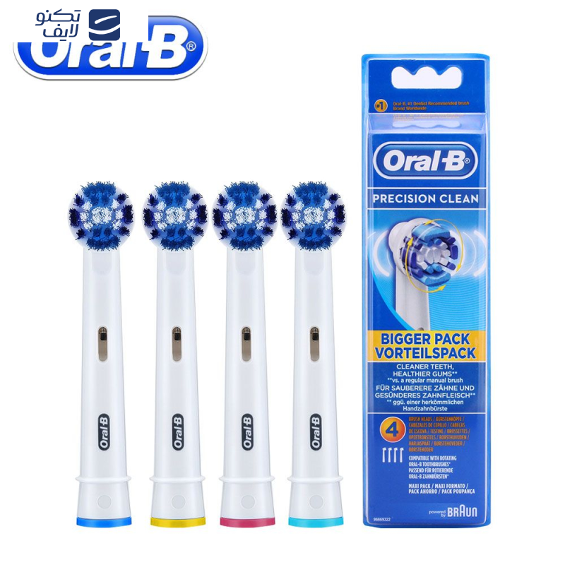 سری یدک مسواک برقی اورال-بی مدل PRECISION CLEAN بسته 4 عددی سری یدک مسواک برقی اورال-بی مدل PRECISION CLEAN بسته 4 عددی