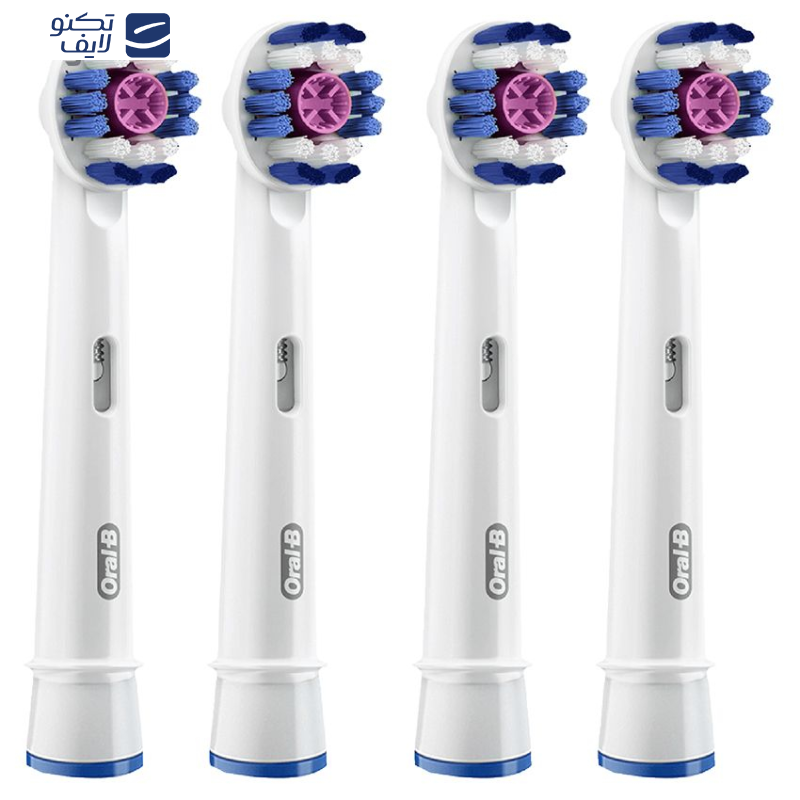 سری یدک مسواک برقی اورال-بی مدل 3D White بسته 4 عددی سری یدک مسواک برقی اورال-بی مدل 3D White بسته 4 عددی