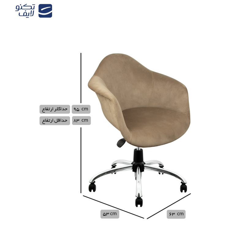 صندلی اداری هوگر مدل KH318 طرح پارچه ای