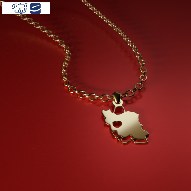 آویز گردنبند طلا 18 عیار زنانه مدوپد مدل  نقشه ایران کد kc18777