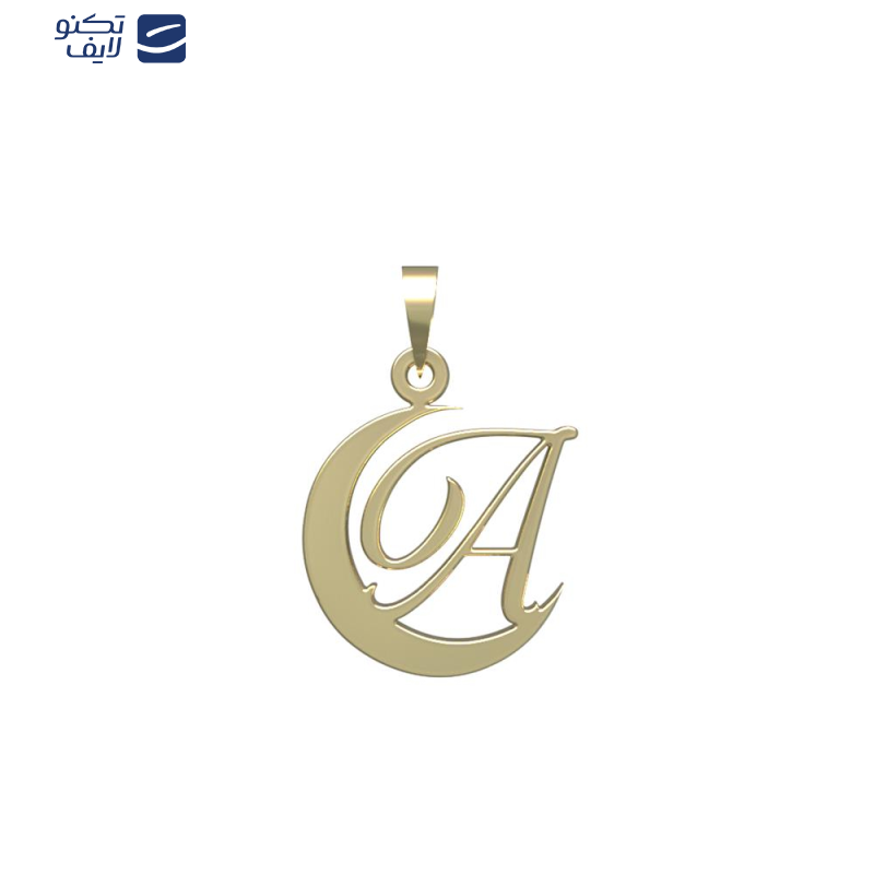 آویز گردنبند طلا 18 عیار زنانه مدوپد مدل A حرف کد PA1-13687
