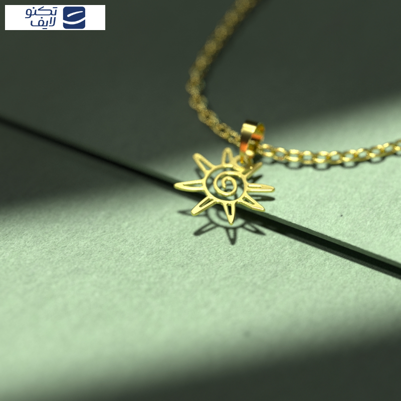 گردنبند طلا 18 عیار زنانه مدوپد مدل خورشید کد A2-1038 گردنبند طلا 18 عیار زنانه مدوپد مدل خورشید کد A2-1038