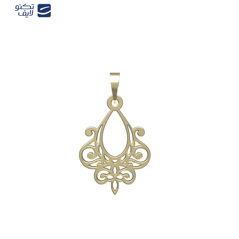 آویز گردنبند طلا 18 عیار زنانه مدوپد مدل هندسی کد PA1-15189