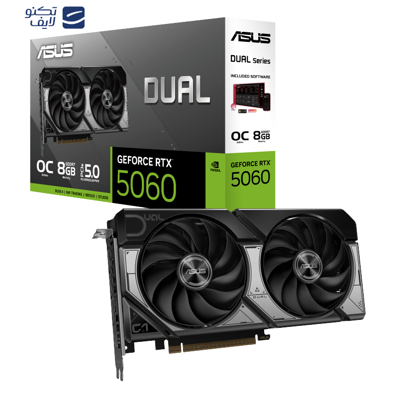 کارت گرافیک مبتنی بر NVIDIA ایسوس مدل Dual RTX 5060 OC 8GB