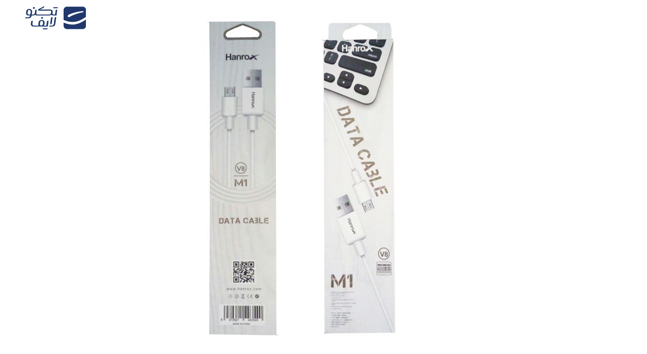 کابل تبدیل USB به microUSB هانروکس مدل M1 طول 1 متر