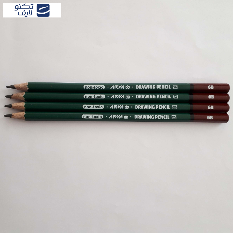 مداد طراحی آریا مدل B6 بسته چهار عددی مداد طراحی آریا مدل B6 بسته چهار عددی
