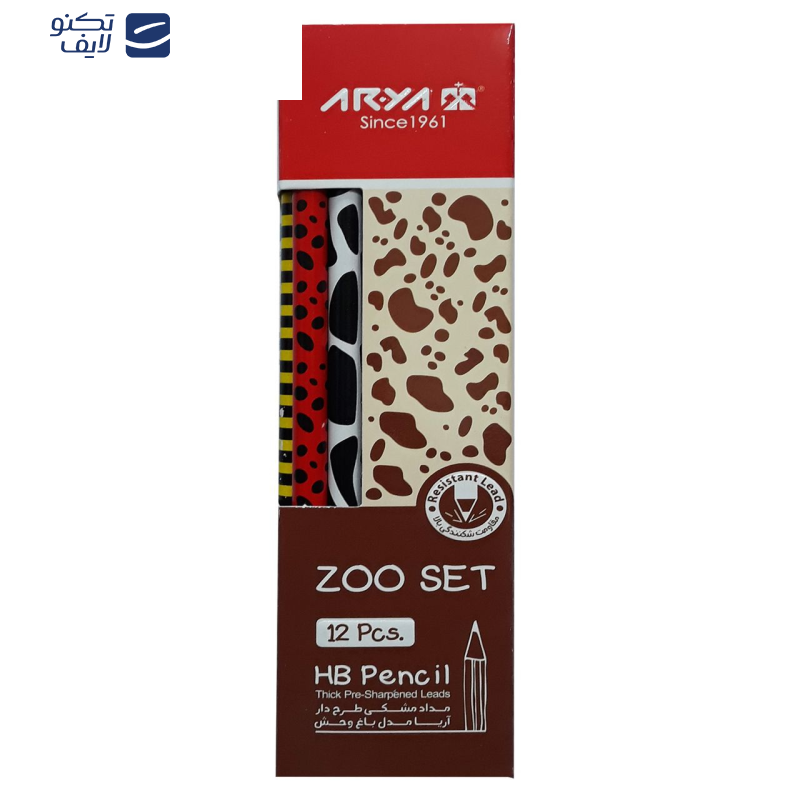 مداد مشکی آریا مدل ZOO SET کدA1 بسته 12 عددی مداد مشکی آریا مدل ZOO SET کدA1 بسته 12 عددی