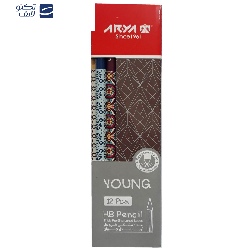مداد مشکی آریا مدل YOUNG کد A7 بسته 12 عددی مداد مشکی آریا مدل YOUNG کد A7 بسته 12 عددی