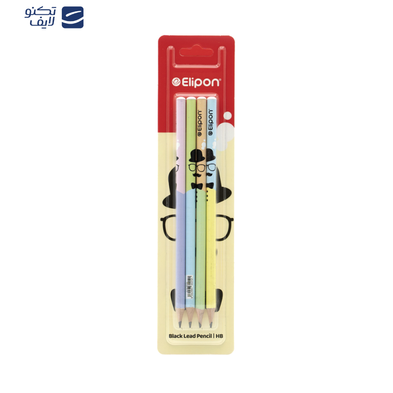 مداد مشکی الیپون طرح PAPA کد 8101440 بسته 4 عددی مداد مشکی الیپون طرح PAPA کد 8101440 بسته 4 عددی