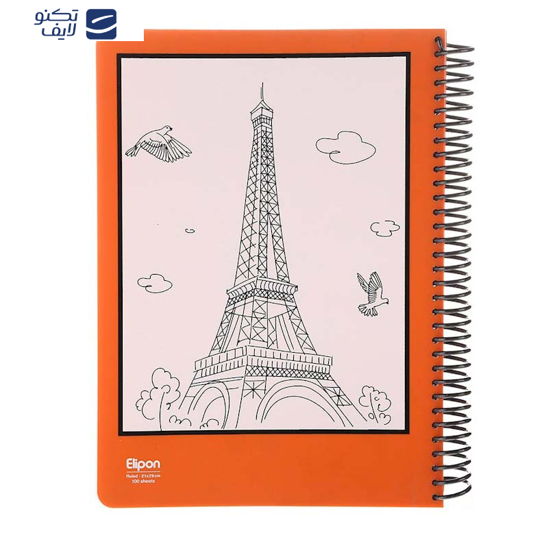 دفتر مشق 100 برگ الیپون مدل 8131620 کد 154213