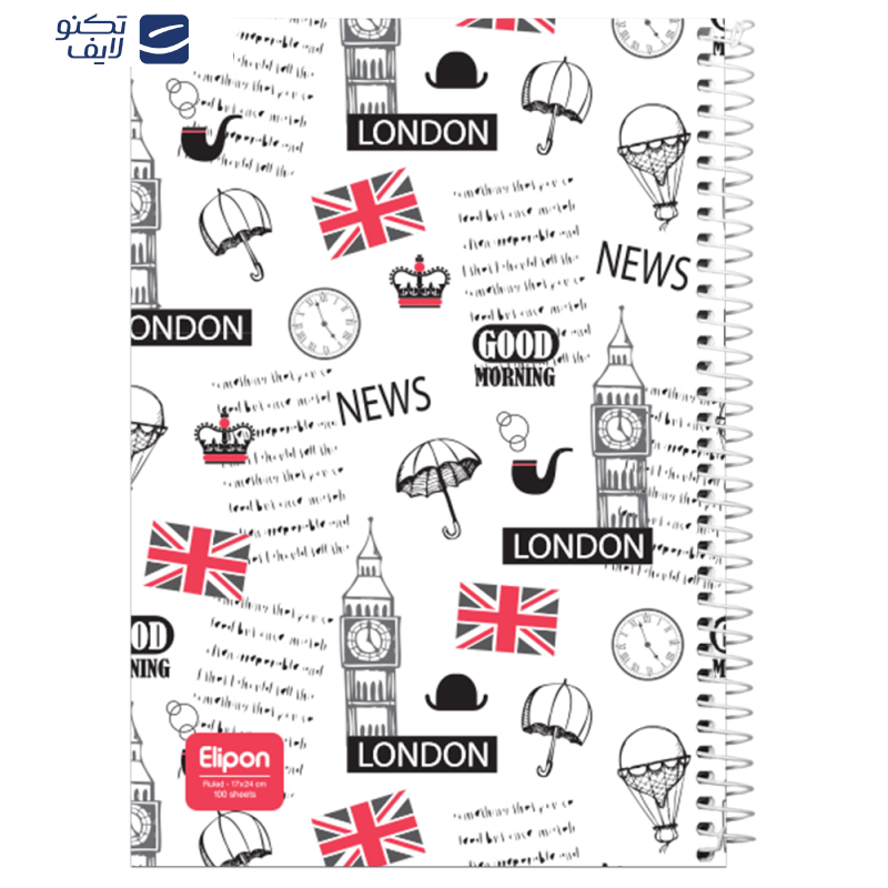  دفتر مشق 100 برگ الیپون کد 2421293