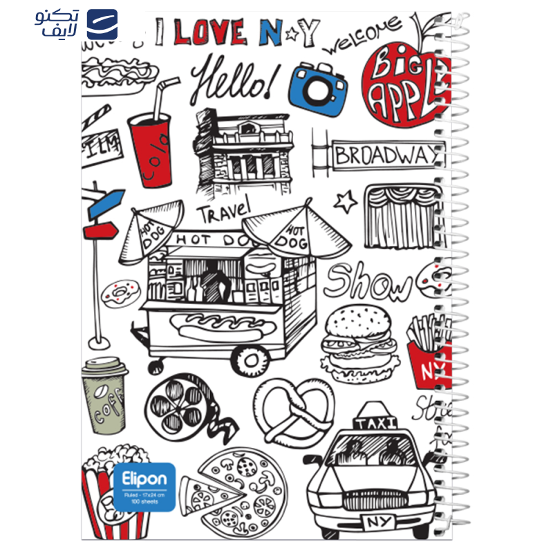  دفتر مشق 100 برگ الیپون کد 2421291