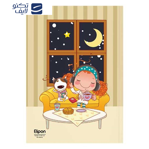 دفتر مشق 40 برگ الیپون کد 2921217