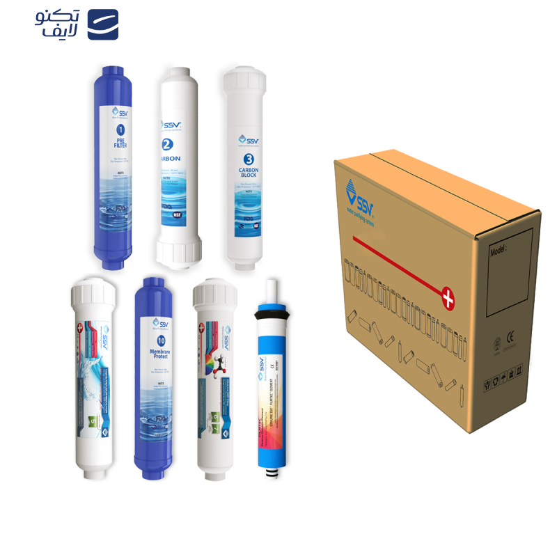 فیلتر تصفیه آب زیر سینک اس اس وی مدل L720 بسته 7 عددی فیلتر تصفیه آب زیر سینک اس اس وی مدل L720 بسته 7 عددی