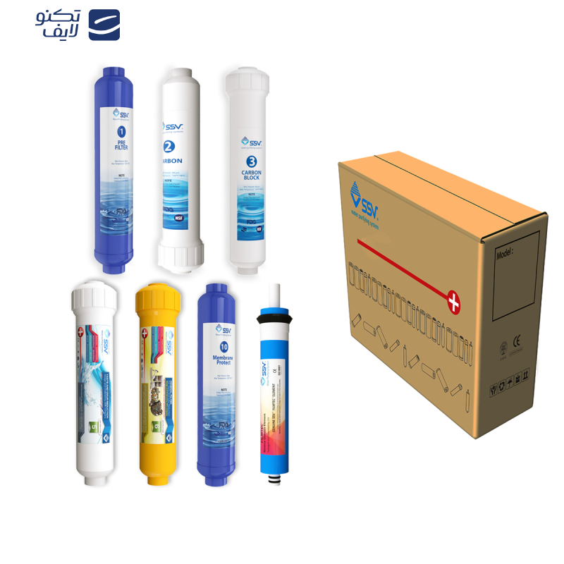فیلتر تصفیه آب زیر سینک اس اس وی مدل L710 بسته 7 عددی فیلتر تصفیه آب زیر سینک اس اس وی مدل L710 بسته 7 عددی