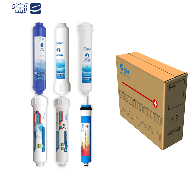 فیلتر تصفیه آب زیر سینک اس اس وی مدل L630 بسته 6 عددی فیلتر تصفیه آب زیر سینک اس اس وی مدل L630 بسته 6 عددی