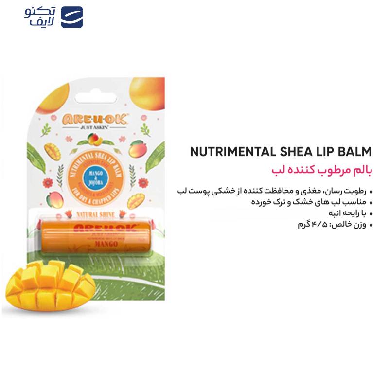 بالم لب آریواُکی مدل انبه وزن 4.5 گرم بالم لب آریواُکی مدل انبه وزن 4.5 گرم