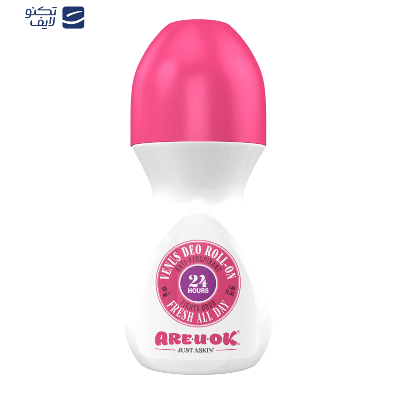 رول ضد تعریق آر یو اوکی مدل Venus deo roll-on حجم 50 میلی لیتر