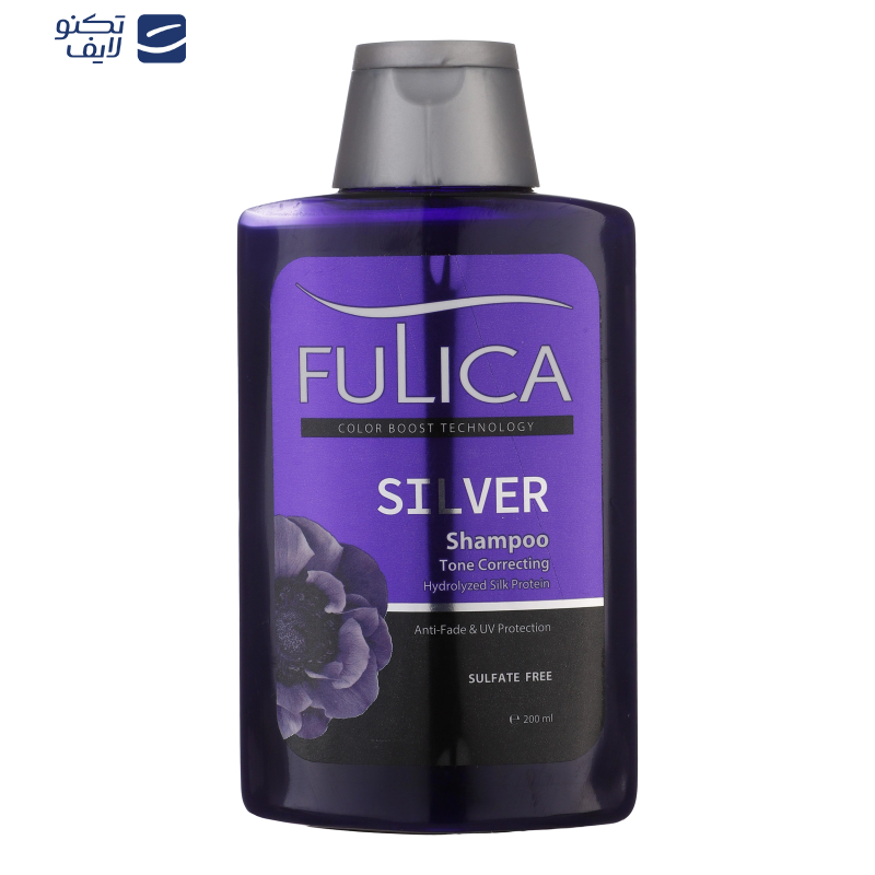 شامپو ضد زردی مو فولیکا مدل SILVER حجم 200 میلی‌لیتر