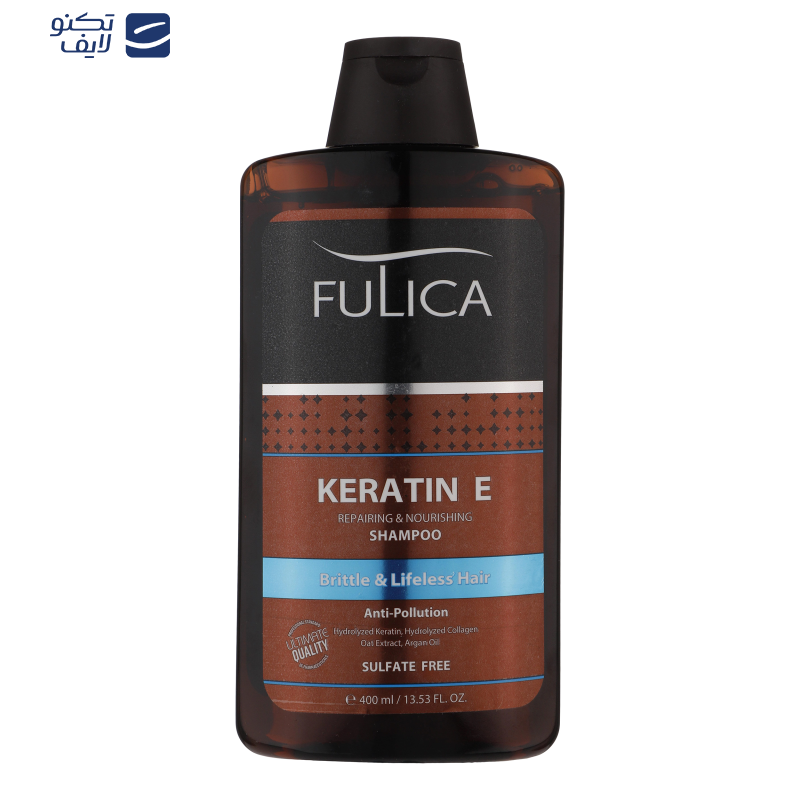 شامپو تقویت‌کننده مو فولیکا مدل Keratin E حجم 400 میلی‌لیتر