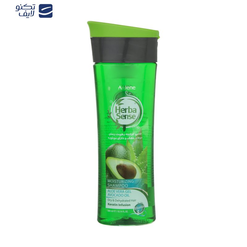 شامپو کراتینه و رطوبت رسان آردن هرباسنس مدل آووکادو مناسب موهای آسب دیده و شکننده حجم 300 میلی لیتر