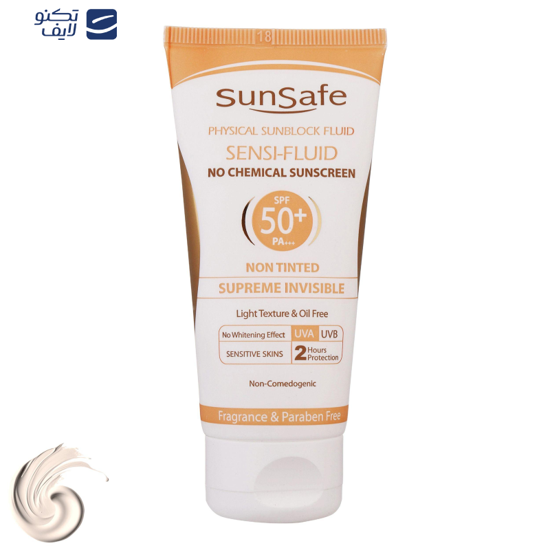 کرم ضدآفتاب سان‌سیف مدل سنسی فلوئید +SPF50، حجم 50 میلی‌لیتر