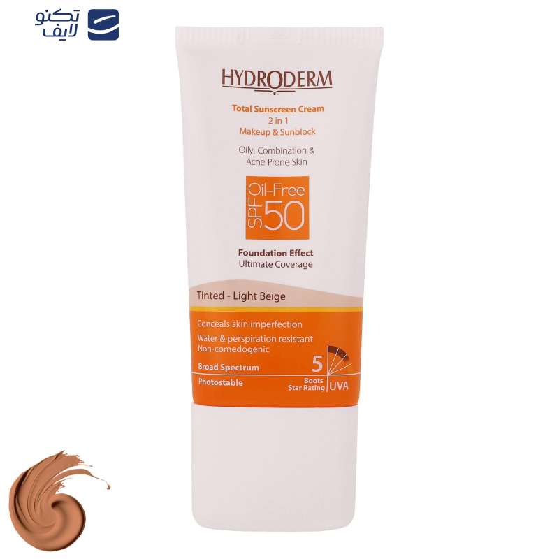 کرم ضدآفتاب هیدرودرم مدل Light Beige، حجم 40 میلی‌لیتر