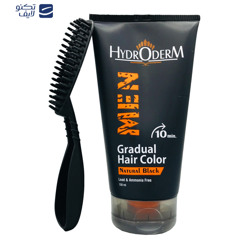 کرم رنگ مو تدریجی هیدرودرم مدل Gradual حجم 150 میلی لیتر رنگ مشکی کرم رنگ مو تدریجی هیدرودرم مدل Gradual حجم 150 میلی لیتر رنگ مشکی