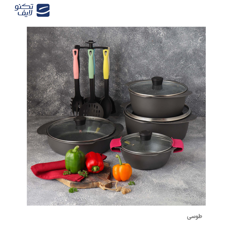 سرویس پخت و پز 17 پارچه تکنو مدل پروانه سرویس پخت و پز 17 پارچه تکنو مدل پروانه