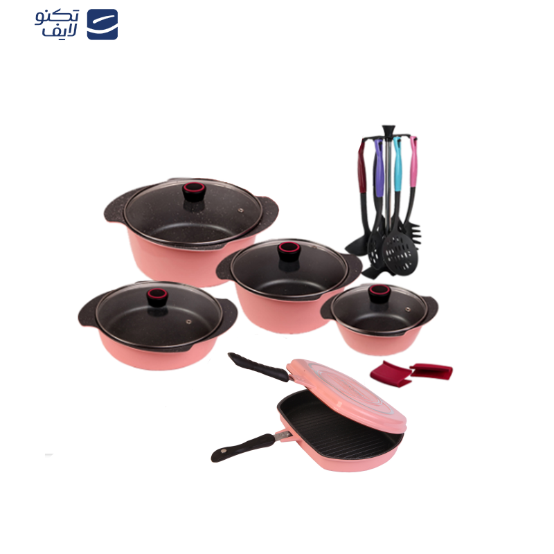 سرویس پخت و پز 19 پارچه تکنو مدل پروانه سرویس پخت و پز 19 پارچه تکنو مدل پروانه