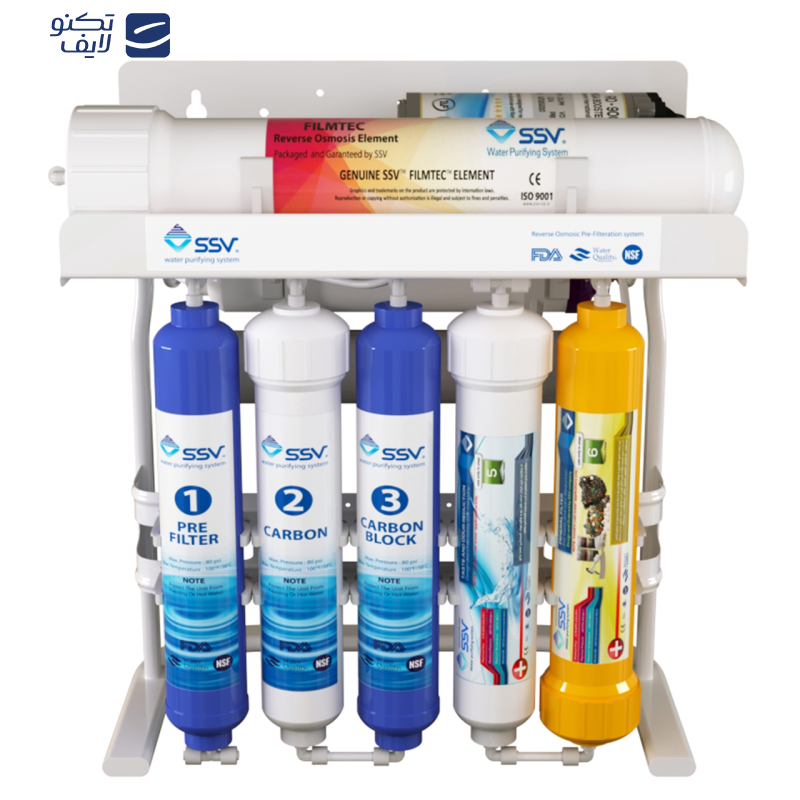 دستگاه تصفیه آب اس اس وی مدل PureLine 2W X910  به همراه شیر تصفیه آب کد 03 دستگاه تصفیه آب اس اس وی مدل PureLine 2W X910  به همراه شیر تصفیه آب کد 03