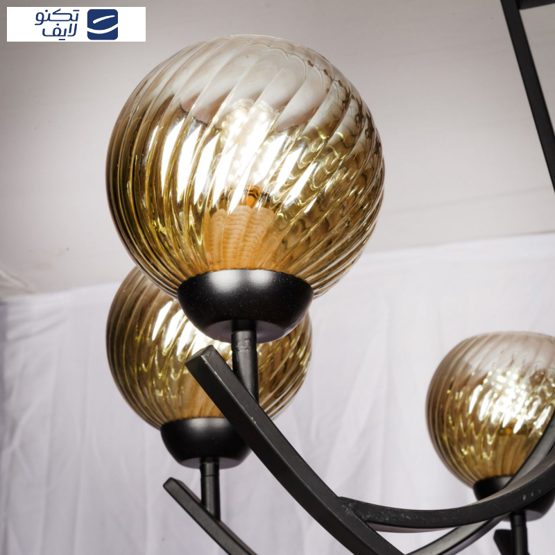 لوستر 7 شعله چشمه نور کد 2618/7BK لوستر 7 شعله چشمه نور کد 2618/7BK