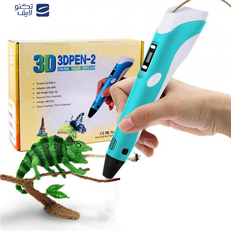 قلم طراحی سه بعدی مدل 3D pen-2 قلم طراحی سه بعدی مدل 3D pen-2