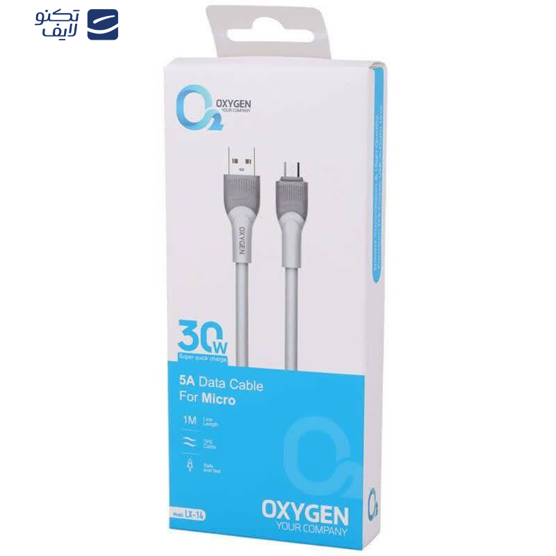 کابل تبدیل USB به microUSB اکسیژن مدل LX_14 طول 1 متر کابل تبدیل USB به microUSB اکسیژن مدل LX_14 طول 1 متر